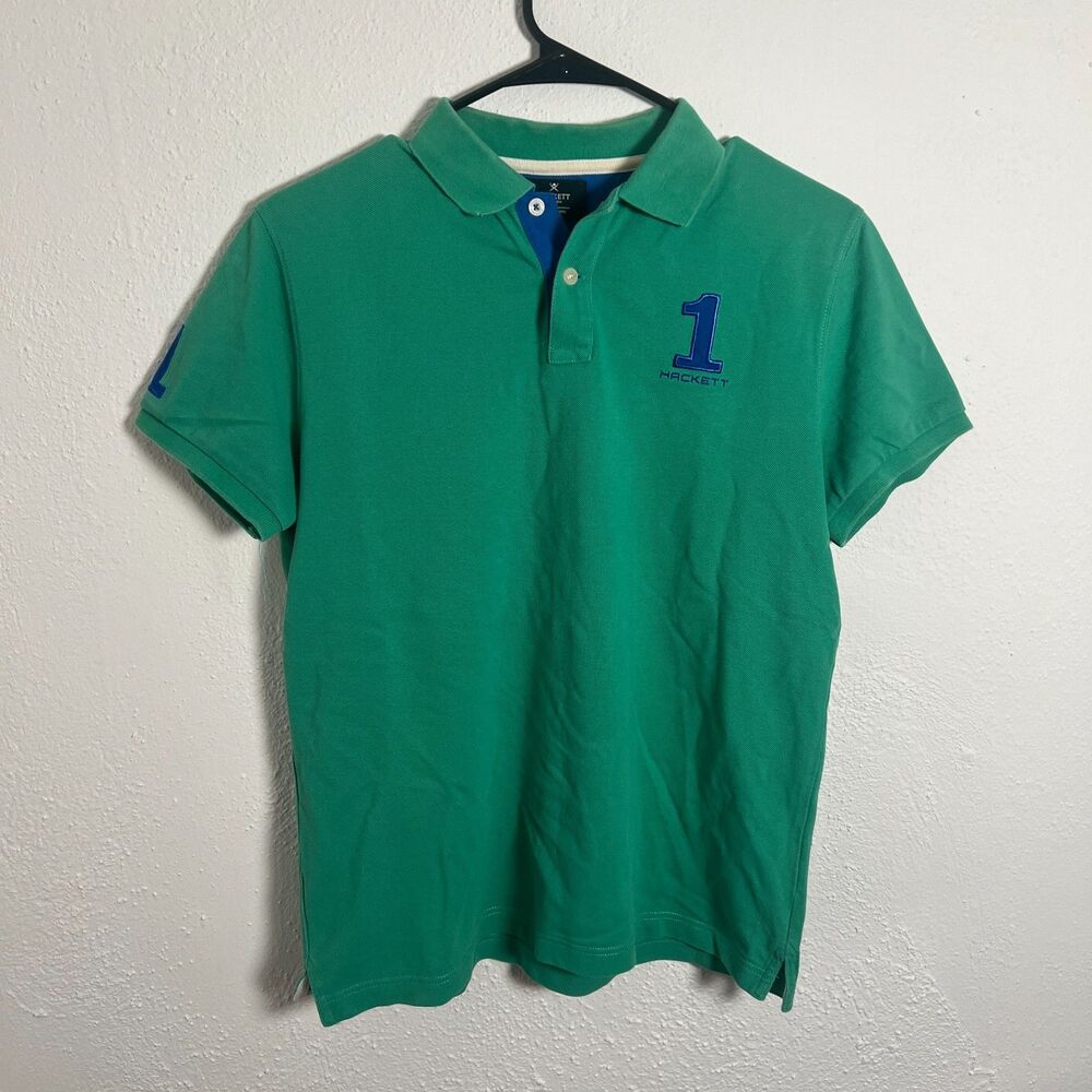 Hackett London Green Short Sleeve Polo Shirt | #1 Logo | Youth 15-16
